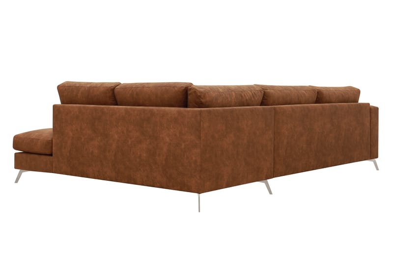 Ocean Lyx 4-sits Soffa med Schäslong Höger - Brun - Möbler - Vardagsrum - Soffor - Skinnsoffor