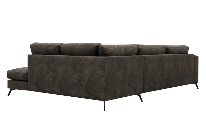 Ocean Lyx 4-sits Soffa med Schäslong Höger - Brun - Möbler - Vardagsrum - Soffor - Skinnsoffor