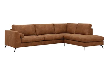 Ocean Lyx 4-sits Soffa med Schäslong Höger - Brun - Möbler - Vardagsrum - Soffor - Skinnsoffor