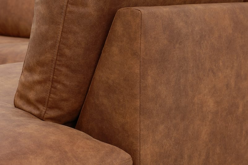 Ocean Lyx 4-sits Soffa med Schäslong Höger - Brun - Möbler - Vardagsrum - Soffor - Skinnsoffor