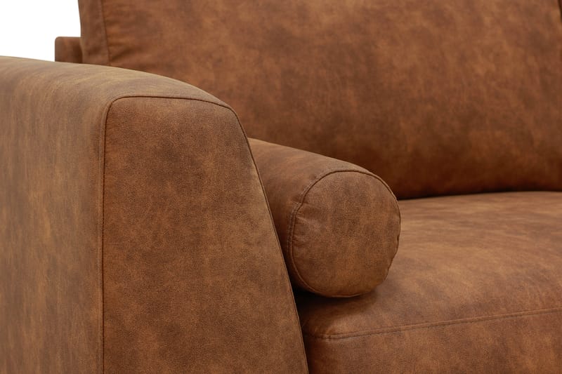 Ocean Lyx 4-sits Soffa med Schäslong Höger - Brun - Möbler - Vardagsrum - Soffor - Skinnsoffor