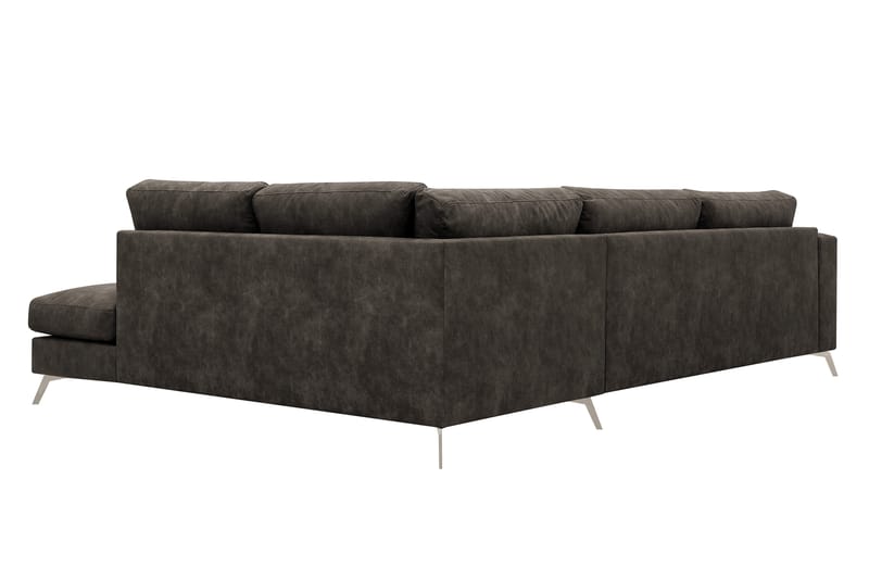 Ocean Lyx 4-sits Soffa med Schäslong Höger - Brun - Möbler - Vardagsrum - Soffor - Skinnsoffor