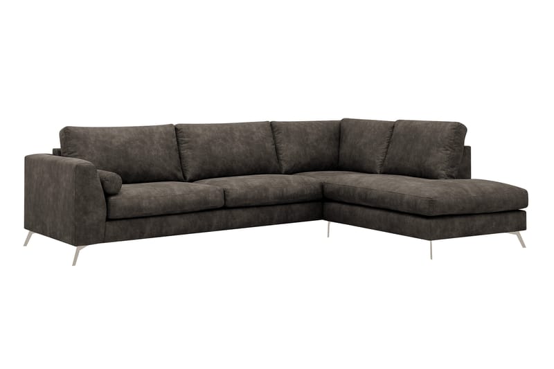 Ocean Lyx 4-sits Soffa med Schäslong Höger - Brun - Möbler - Vardagsrum - Soffor - Skinnsoffor