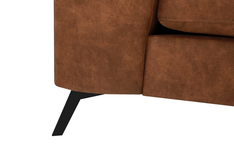 Ocean Lyx 4-sits Soffa med Schäslong Höger - Brun - Möbler - Vardagsrum - Soffor - Skinnsoffor