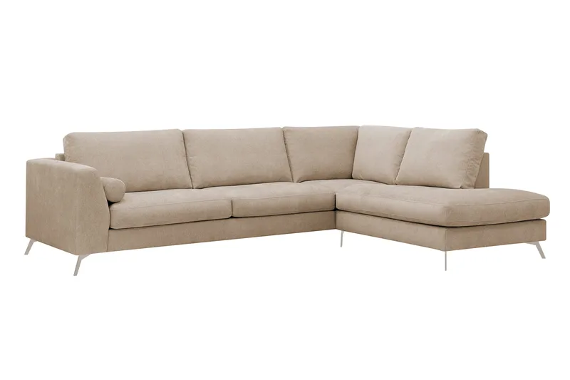 Ocean Lyx 4-sits Soffa med Schäslong Höger - Ljusbrun - Möbler - Vardagsrum - Soffor - Divansoffa & schäslong