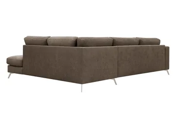 Ocean Lyx 4-sits Soffa med Schäslong Höger - Mörkbrun - Möbler - Vardagsrum - Soffor - Divansoffa & schäslong