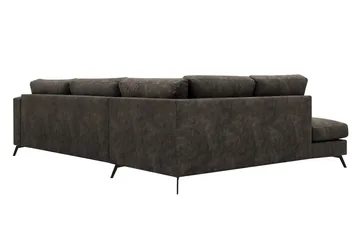 Ocean Lyx 4-sits Soffa med Schäslong Vänster - Brun - Möbler - Vardagsrum - Soffor - Skinnsoffor