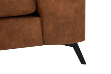 Ocean Lyx 4-sits Soffa med Schäslong Vänster - Brun - Möbler - Vardagsrum - Soffor - Skinnsoffor