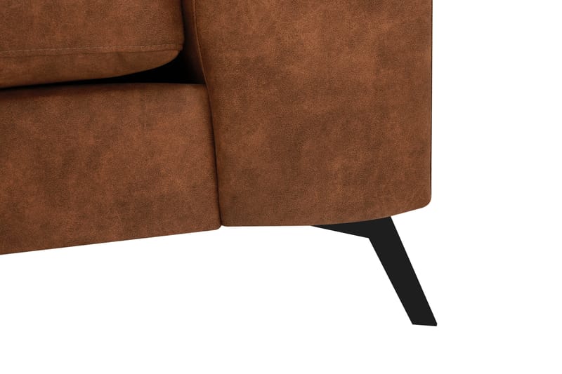 Ocean Lyx 4-sits Soffa med Schäslong Vänster - Brun - Möbler - Vardagsrum - Soffor - Skinnsoffor