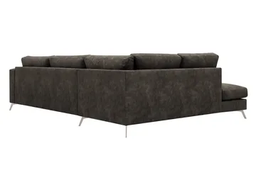 Ocean Lyx 4-sits Soffa med Schäslong Vänster - Brun - Möbler - Vardagsrum - Soffor - Skinnsoffor