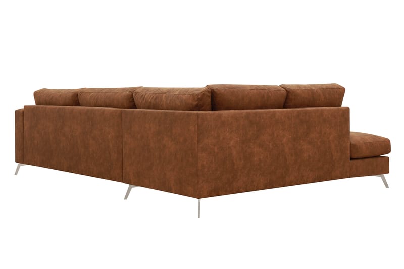 Ocean Lyx 4-sits Soffa med Schäslong Vänster - Brun - Möbler - Vardagsrum - Soffor - Skinnsoffor