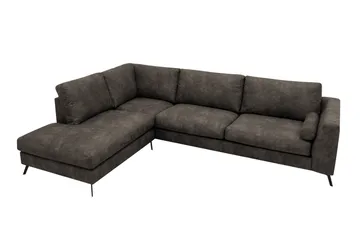 Ocean Lyx 4-sits Soffa med Schäslong Vänster - Brun - Möbler - Vardagsrum - Soffor - Skinnsoffor