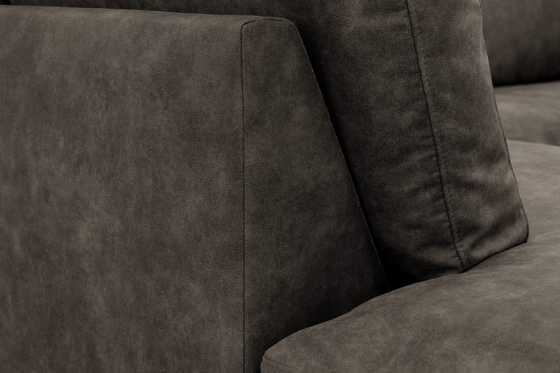 Ocean Lyx 4-sits Soffa med Schäslong Vänster - Brun - Möbler - Vardagsrum - Soffor - Skinnsoffor