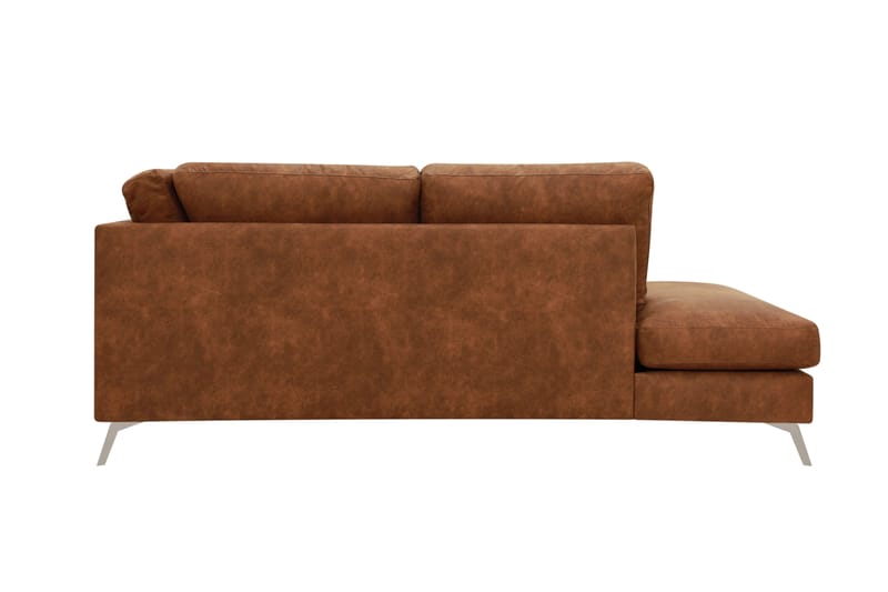 Ocean Lyx 4-sits Soffa med Schäslong Vänster - Brun - Möbler - Vardagsrum - Soffor - Skinnsoffor