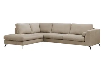 Ocean Lyx 4-sits Soffa med Schäslong Vänster - Brun - Möbler - Vardagsrum - Soffor - Divansoffa & schäslong