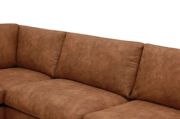 Ocean Lyx 4-sits Soffa med Schäslong Vänster - Brun - Möbler - Vardagsrum - Soffor - Skinnsoffor