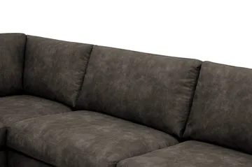 Ocean Lyx 4-sits Soffa med Schäslong Vänster - Brun - Möbler - Vardagsrum - Soffor - Skinnsoffor