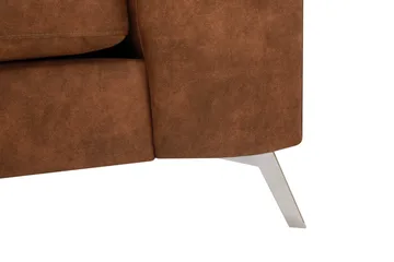 Ocean Lyx 4-sits Soffa med Schäslong Vänster - Brun - Möbler - Vardagsrum - Soffor - Skinnsoffor