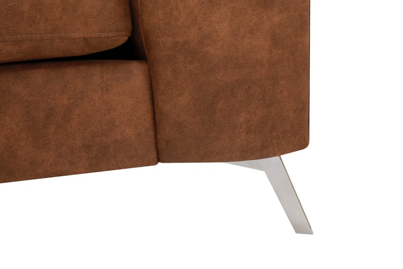 Ocean Lyx 4-sits Soffa med Schäslong Vänster - Brun - Möbler - Vardagsrum - Soffor - Skinnsoffor