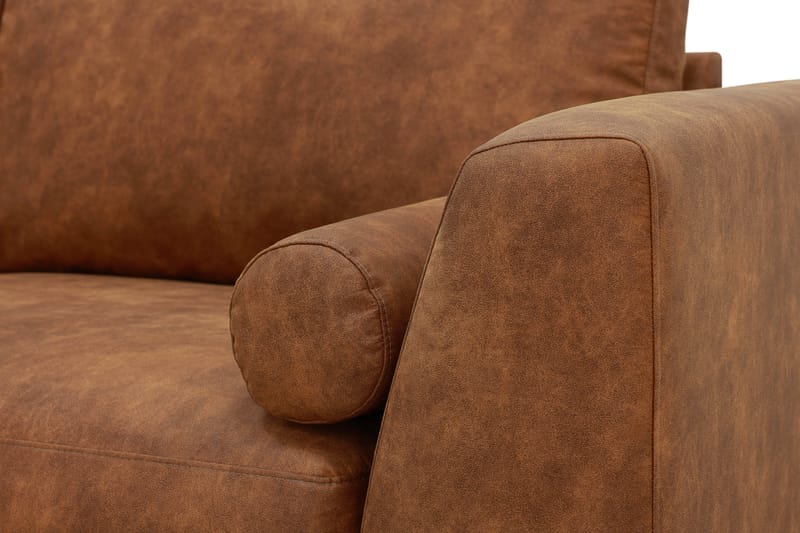 Ocean Lyx 4-sits Soffa med Schäslong Vänster - Brun - Möbler - Vardagsrum - Soffor - Skinnsoffor