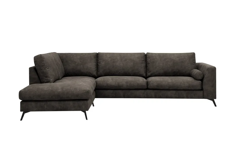 Ocean Lyx 4-sits Soffa med Schäslong Vänster - Brun - Möbler - Vardagsrum - Soffor - Skinnsoffor