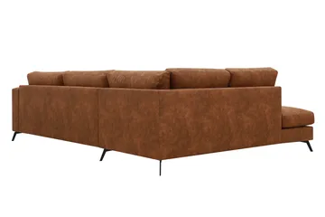 Ocean Lyx 4-sits Soffa med Schäslong Vänster - Brun - Möbler - Vardagsrum - Soffor - Skinnsoffor