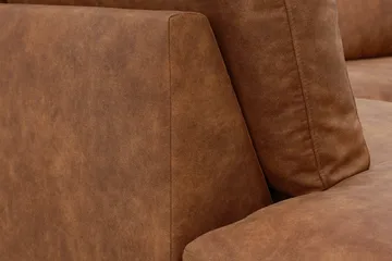Ocean Lyx 4-sits Soffa med Schäslong Vänster - Brun - Möbler - Vardagsrum - Soffor - Skinnsoffor