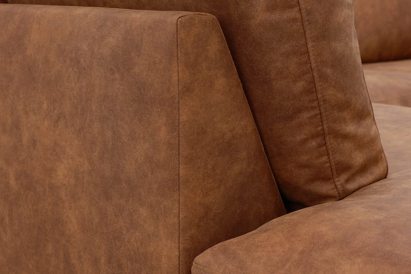 Ocean Lyx 4-sits Soffa med Schäslong Vänster - Brun - Möbler - Vardagsrum - Soffor - Skinnsoffor