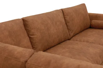 Ocean Lyx 4-sits Soffa med Schäslong Vänster - Brun - Möbler - Vardagsrum - Soffor - Skinnsoffor