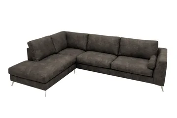 Ocean Lyx 4-sits Soffa med Schäslong Vänster - Brun - Möbler - Vardagsrum - Soffor - Skinnsoffor