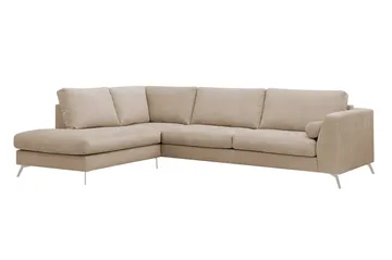 Ocean Lyx 4-sits Soffa med Schäslong Vänster - Ljusbrun - Möbler - Vardagsrum - Soffor - Divansoffa & schäslong