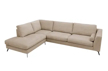 Ocean Lyx 4-sits Soffa med Schäslong Vänster - Ljusbrun - Möbler - Vardagsrum - Soffor - Divansoffa & schäslong