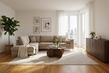 Ocean Lyx 4-sits Soffa med Schäslong Vänster - Ljusbrun - Möbler - Vardagsrum - Soffor - Divansoffa & schäslong