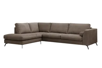 Ocean Lyx 4-sits Soffa med Schäslong Vänster - Mörkbrun - Möbler - Vardagsrum - Soffor - Divansoffa & schäslong