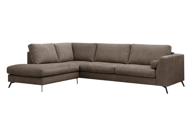 Ocean Lyx 4-sits Soffa med Schäslong Vänster - Mörkbrun - Möbler - Vardagsrum - Soffor - Divansoffa & schäslong