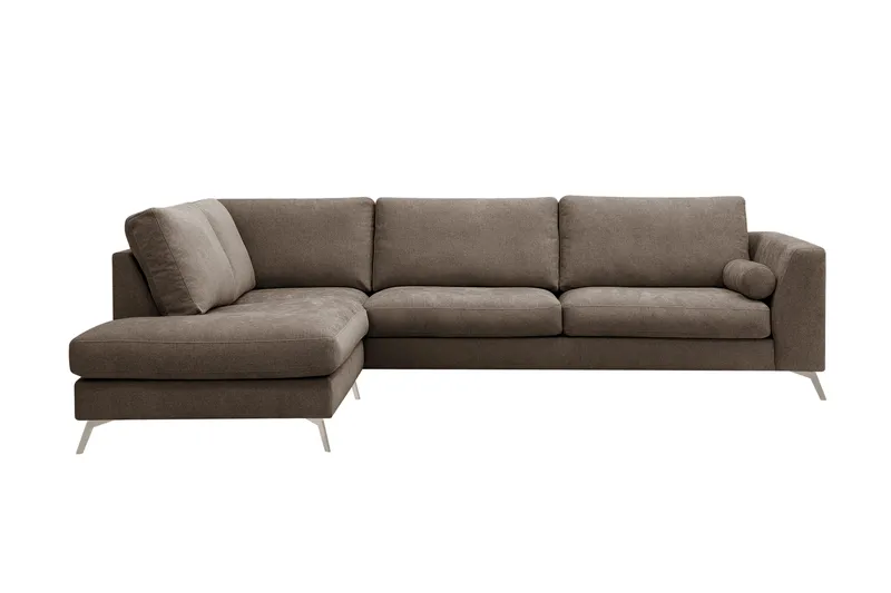 Ocean Lyx 4-sits Soffa med Schäslong Vänster - Mörkbrun - Möbler - Vardagsrum - Soffor - Divansoffa & schäslong