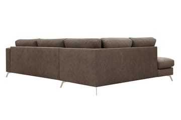 Ocean Lyx 4-sits Soffa med Schäslong Vänster - Mörkbrun - Möbler - Vardagsrum - Soffor - Divansoffa & schäslong