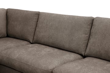 Ocean Lyx 4-sits Soffa med Schäslong Vänster - Mörkbrun - Möbler - Vardagsrum - Soffor - Divansoffa & schäslong