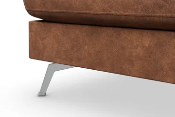 Ocean Lyx 4-sits Vänstervänd L-formad Schäslongsoffa i Konstläder - Brun - Möbler - Vardagsrum - Soffor - Skinnsoffor