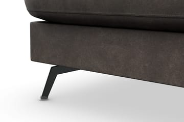 Ocean Lyx 4-sits Vänstervänd L-formad Schäslongsoffa i Konstläder - Mörkgrå - Möbler - Vardagsrum - Soffor - Skinnsoffor