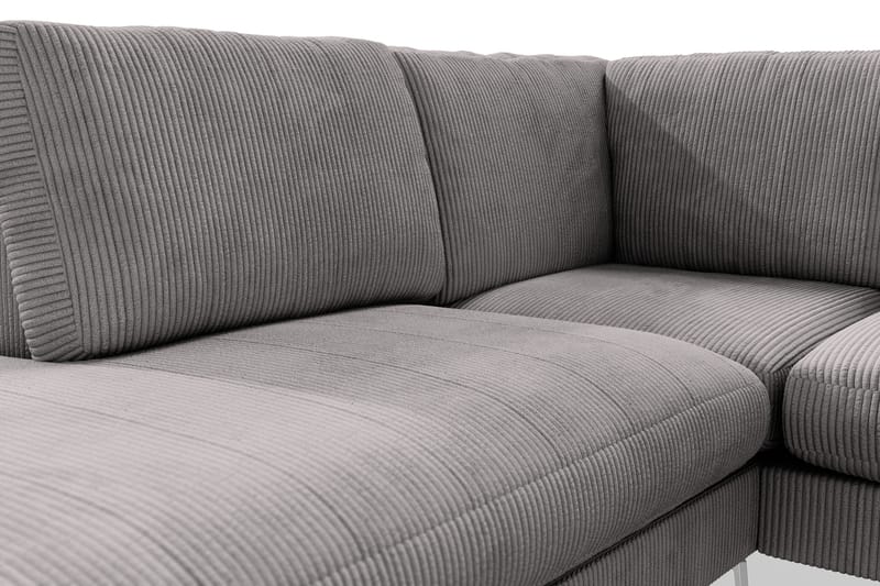 Ocean Lyx 4-sits Vänstervänd L-formad Schäslongsoffa i Manchester - Mörkgrå - Möbler - Vardagsrum - Soffor - Divansoffa & schäslong