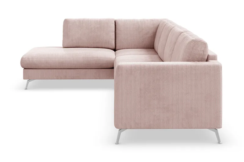 Ocean Lyx 4-sits Vänstervänd L-formad Schäslongsoffa i Manchester - Rosa - Möbler - Vardagsrum - Soffor - Divansoffa & schäslong