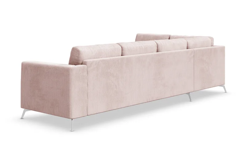 Ocean Lyx 4-sits Vänstervänd L-formad Schäslongsoffa i Manchester - Rosa - Möbler - Vardagsrum - Soffor - Divansoffa & schäslong