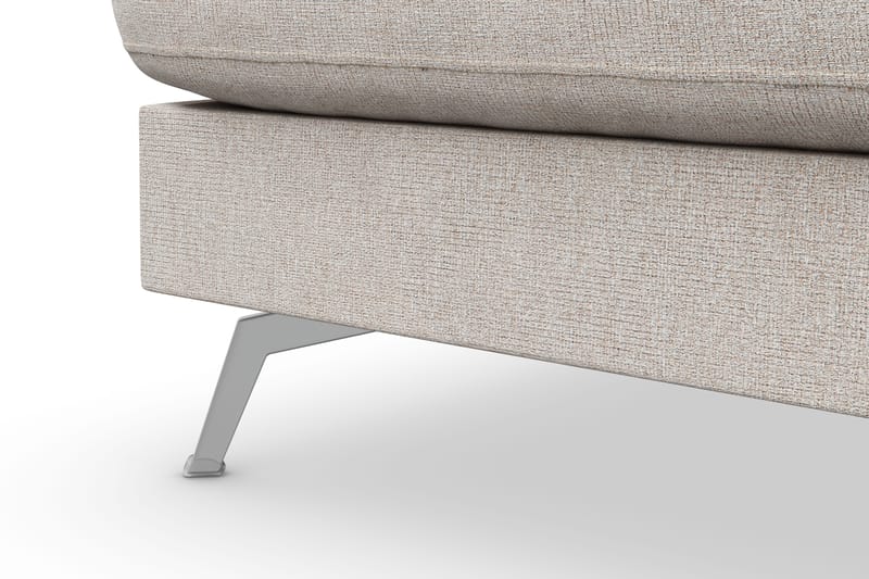 Ocean Lyx 4-sits Vänstervänd L-formad Schäslongsoffa i Tyg - Beige - Möbler - Vardagsrum - Soffor - Divansoffa & schäslong
