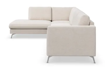 Ocean Lyx 4-sits Vänstervänd L-formad Schäslongsoffa i Tyg - Beige - Möbler - Vardagsrum - Soffor - Divansoffa & schäslong