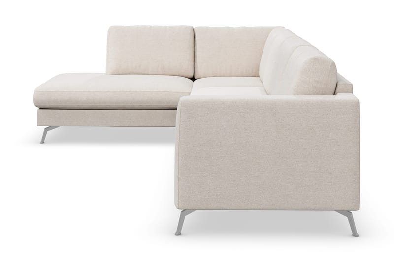 Ocean Lyx 4-sits Vänstervänd L-formad Schäslongsoffa i Tyg - Beige - Möbler - Vardagsrum - Soffor - Divansoffa & schäslong