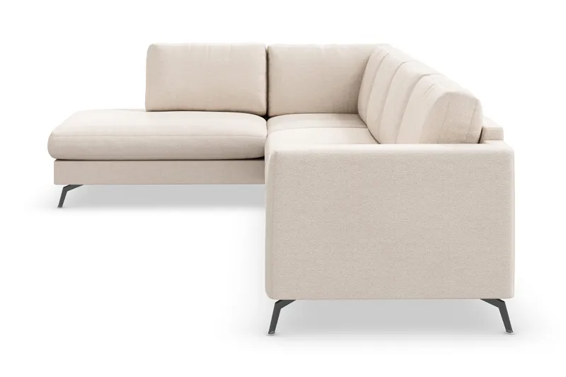 Ocean Lyx 4-sits Vänstervänd L-formad Schäslongsoffa i Tyg - Beige - Möbler - Vardagsrum - Soffor - Divansoffa & schäslong