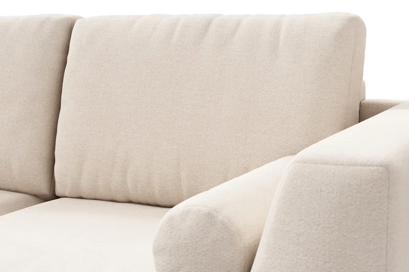 Ocean Lyx 4-sits Vänstervänd L-formad Schäslongsoffa i Tyg - Beige - Möbler - Vardagsrum - Soffor - Divansoffa & schäslong