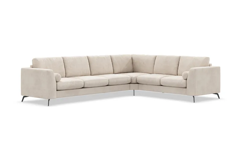 Ocean Lyx 5-sits Vändbar L-formad Hörnsoffa i Manchester - Beige - Möbler - Vardagsrum - Soffor - Hörnsoffor