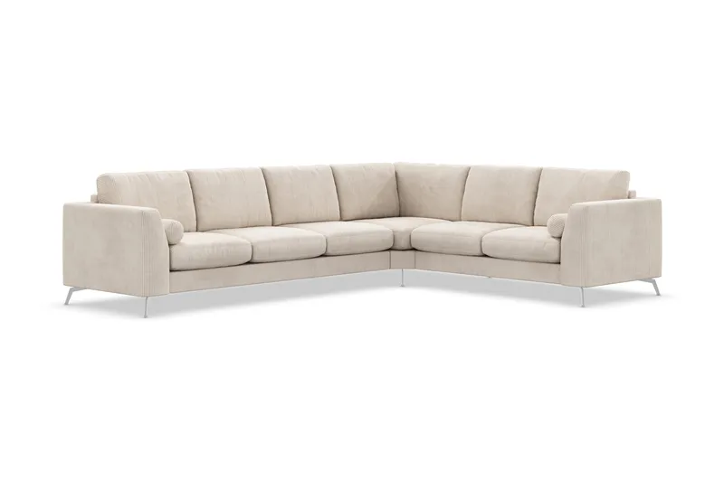 Ocean Lyx 5-sits Vändbar L-formad Hörnsoffa i Manchester - Beige - Möbler - Vardagsrum - Soffor - Hörnsoffor